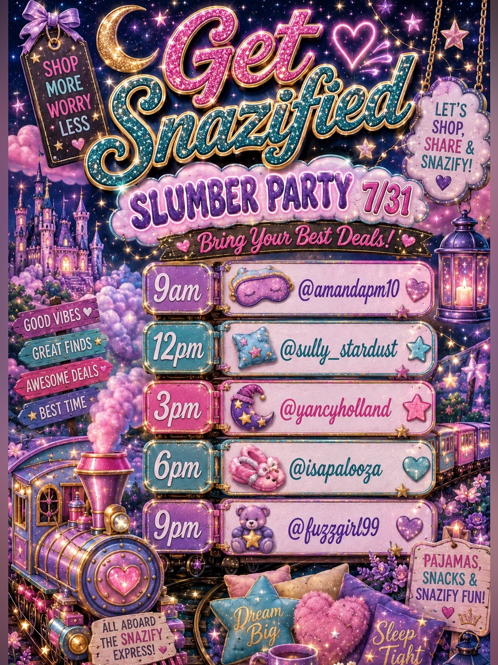 Join me on the Get Snazified Share Show Train! New Themes Every Week 💎☀️🌺